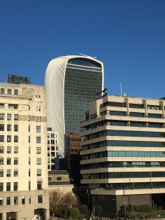 On one side we see the Walkie Talkie (Sky Garden)